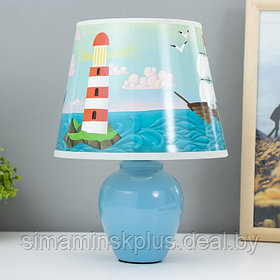 Настольная лампа "Морские приключения" Е14 15Вт голубой