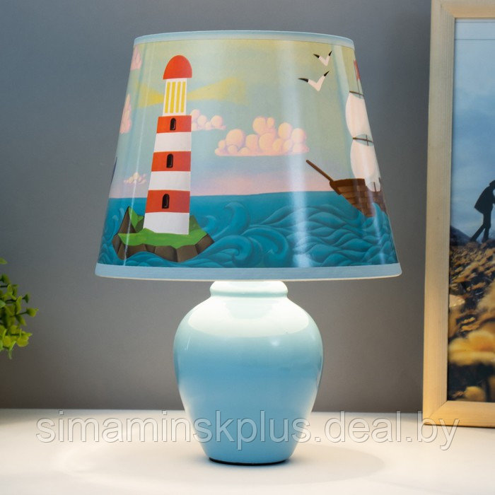Настольная лампа "Морские приключения" Е14 15Вт голубой - фото 2 - id-p207463500