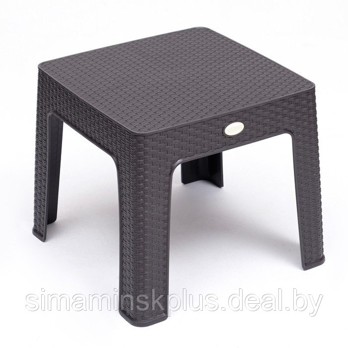 Кофейный столик "Ротанг" 44 х 44 х 41 см, темно-коричневый - фото 1 - id-p207466400