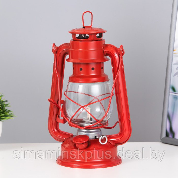Керосиновая лампа декоративная красный 11.5*15*25 см - фото 2 - id-p207463868