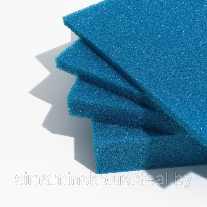 Губка прямоугольная, крупнопористая, лист 50 х 50 х 10 см, синий - фото 5 - id-p207452405
