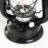 Керосиновая лампа декоративная черный 14х18х30 см, фото 3