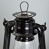 Керосиновая лампа декоративная черный 14х18х30 см, фото 4