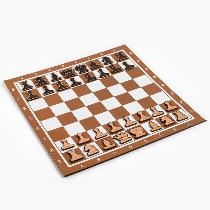 Демонстрационные шахматы "Время игры" на магнитной доске, 32 шт, поле 40 х 40 см, коричневые - фото 3 - id-p207459989