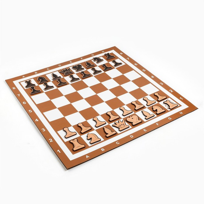 Демонстрационные шахматы "Время игры" на магнитной доске, 32 шт, поле 60 х 60 см, коричневые - фото 3 - id-p207459994