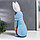 Кукла интерьерная "Гном в шапке с зайчьими ушами, с мешком" голубой 40х14 см, фото 4