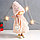 Кукла интерьерная "Девочка в розовом платье и шапочке с сердечком" 16х13х42 см, фото 2