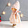 Кукла интерьерная "Девочка в розовом платье и шапочке с сердечком" 16х13х42 см, фото 3