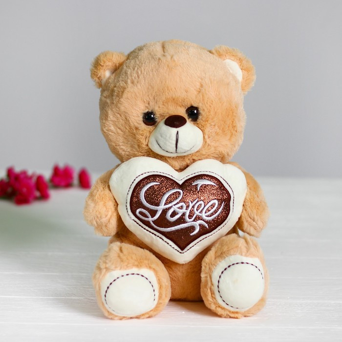 Мягкая игрушка «Медведь с сердцем», цвет бежевый - фото 2 - id-p207456000