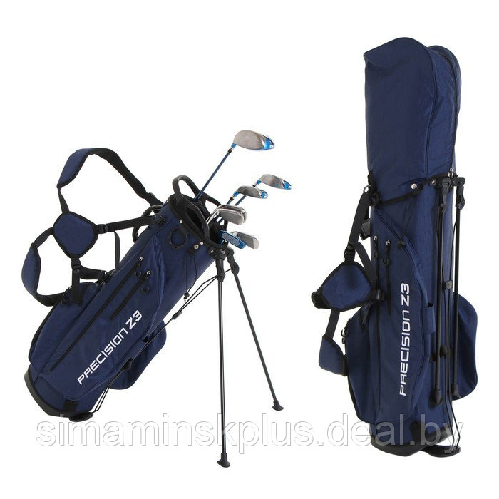 Сумка для гольфа PGM, для клюшек, отверстие 18х21 см, 125х30х33 см, темно-синяя - фото 1 - id-p207466718