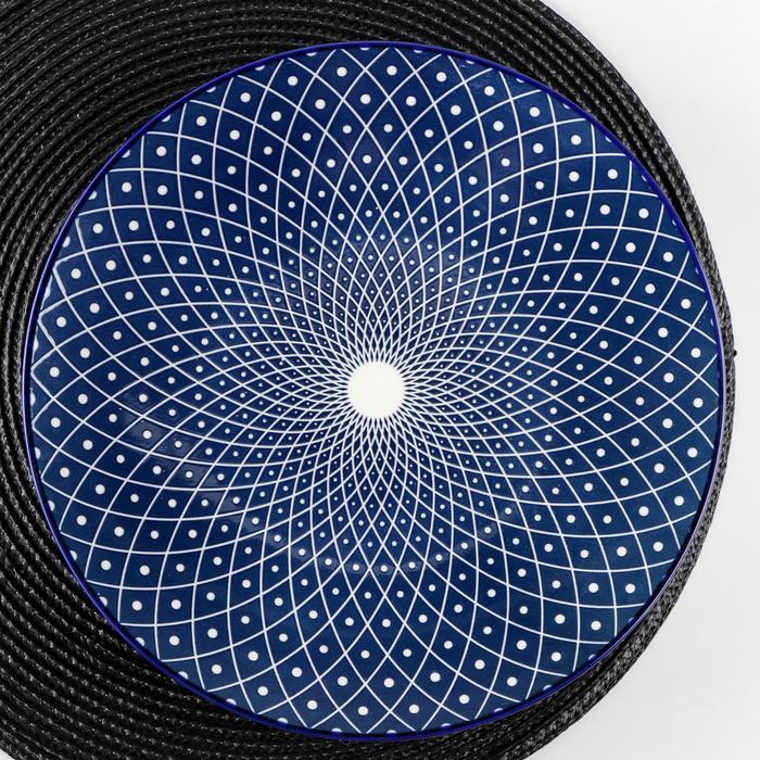 Тарелка керамическая Доляна «Бодом», d=26,7 см, цвет синий - фото 1 - id-p207465990