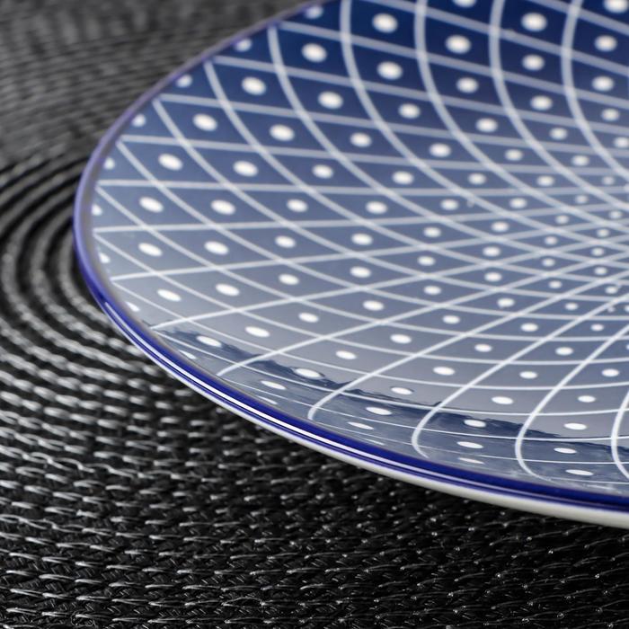 Тарелка керамическая Доляна «Бодом», d=26,7 см, цвет синий - фото 2 - id-p207465990