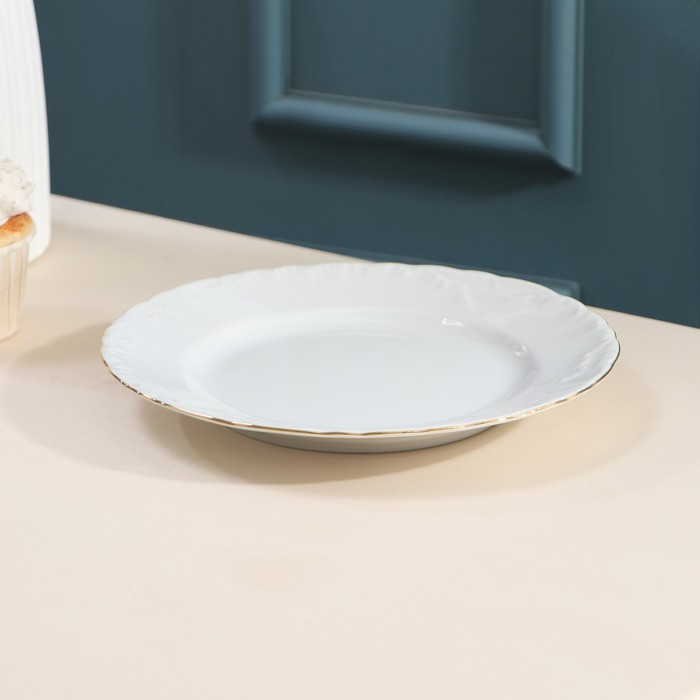 Набор тарелок Rococo, 6 шт: d=19 см, цвет белый, фарфор - фото 3 - id-p207466090