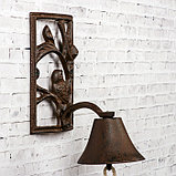 Колокол сувенирный чугун "Две птички на веточке" 24х15,5х11 см, фото 2