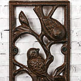 Колокол сувенирный чугун "Две птички на веточке" 24х15,5х11 см, фото 3