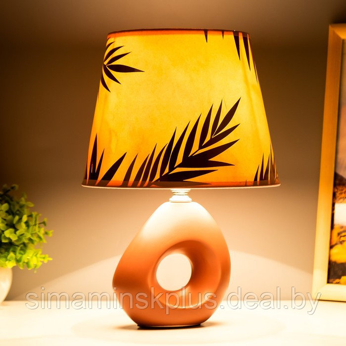 Настольная лампа "Сигалия" E14 15Вт бордовый 15х15х28 см - фото 3 - id-p207463799