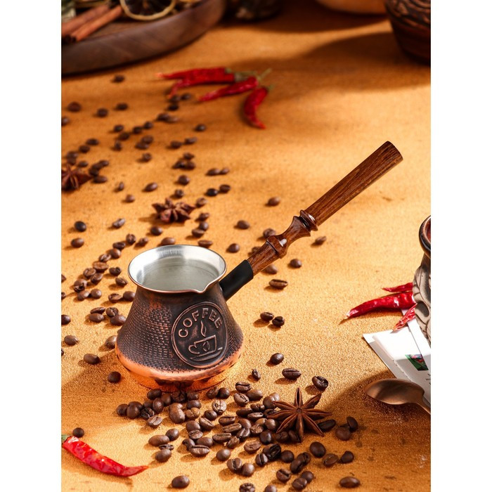 Турка для кофе "Армянская джезва", медная, 220 мл - фото 4 - id-p207464616