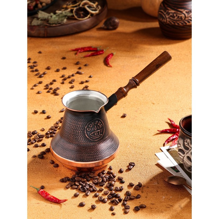Турка для кофе "Армянская джезва", медная, 800 мл - фото 5 - id-p207464627