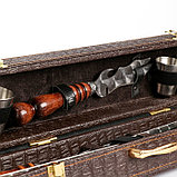 Набор с шампурами подарочный "Элит-XS" в коробке из эко-кожи №13, фото 7