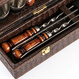 Набор с шампурами подарочный "Элит-XS" в коробке из эко-кожи №13, фото 9
