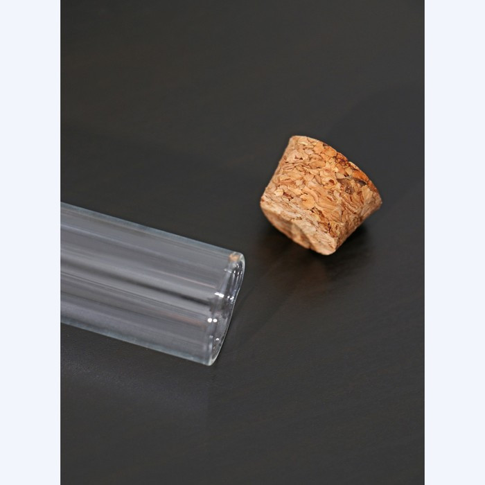 Колба стеклянная для заваривания с пробкой из бамбука BellaTenero «Алхимия», 2×12 см, набор, 12 шт - фото 5 - id-p207465270