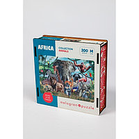 Пазл фигурный «Животные Африки», 200 деталей, 20,5 × 29 см