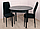 Стол кухонный овальный Сириус М61 мрамор черный, фото 2