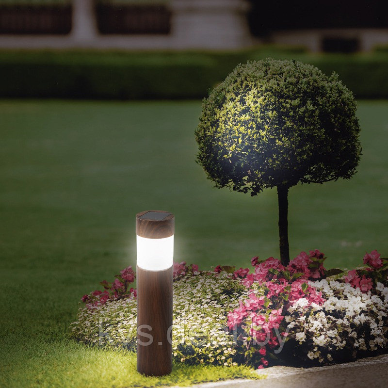 Светильник садовый LAMPER Кантри LED с текстурой дуба, с солнечной панелью и аккумулятором - фото 3 - id-p207443580