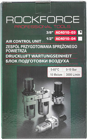 Блок подготовки воздуха 3/8" ROCKFORCE RF-AC4010-03, фото 2