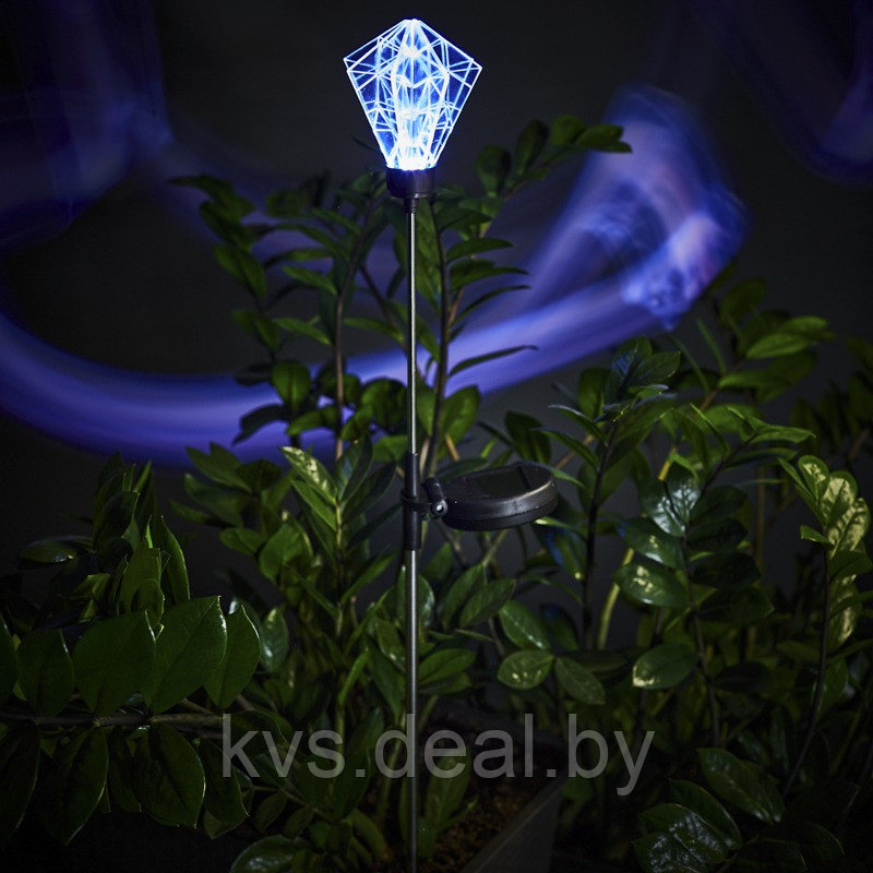 Светильник светодиодный Хрустальный Цветок LED RGB Lamper со встроенным аккумулятором, солнечной панелью, на - фото 3 - id-p207443588