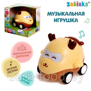 Музыкальная игрушка «Весёлые машинки», звук, свет, цвет жёлтый / 1 шт.