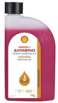 Антифриз PL6001 Shell Готовый Longlife++  (КРАСНЫЙ), 0,935 L