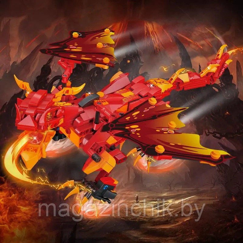 Конструктор Огненный дракон на управлении, 485 дет. Mould King 13148 - фото 5 - id-p207506336