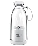 Портативный блендер Fresh Juice Portable mini fruit blender 350ml с беспроводной зарядкой  цвет :белый,розовый, фото 2