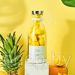 Портативный блендер Fresh Juice Portable mini fruit blender 350ml с беспроводной зарядкой  цвет :белый,розовый