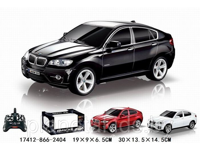 Радиоуправляемая машина BMW X6 Машинка БМВ на пульте управления, свет фар, арт. 866-2404