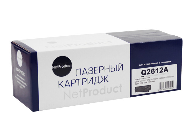 Картридж 12A/ Q2612A (для HP LaserJet 1010/ 1015/ 1020/ 1022/ 3015/ 3020/ 3030/ 3050/ 3055/ M1319) NetProduct - фото 2 - id-p3412736