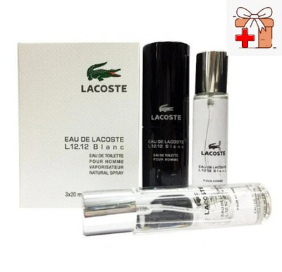 Парфюмерный набор Lacoste L.12.12 Blanc / edp 3*20 ml