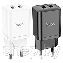 Сетевое зарядное устройство Hoco N25 (2USB: 5V 2.1A) цвет: белый, черный