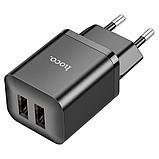 Сетевое зарядное устройство Hoco N25 (2USB: 5V 2.1A) цвет: белый, черный, фото 2