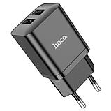 Сетевое зарядное устройство Hoco N25 (2USB: 5V 2.1A) цвет: белый, черный, фото 4