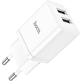 Сетевое зарядное устройство Hoco N25 (2USB: 5V 2.1A) цвет: белый, черный, фото 5