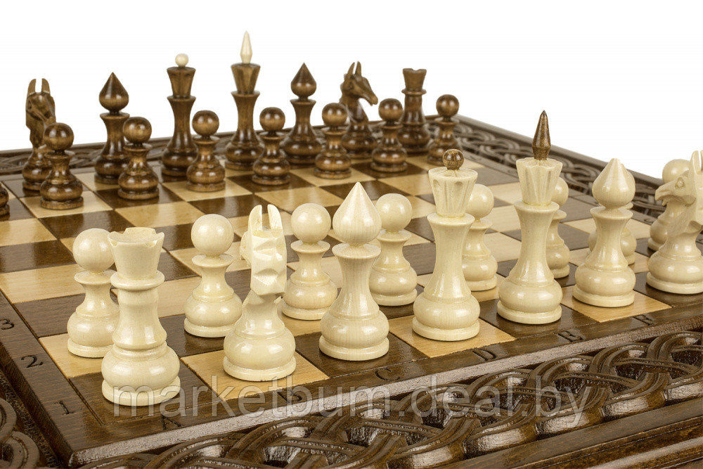 Шахматы + нарды резные "Армянский Орнамент 2" 40 - фото 4 - id-p207512261