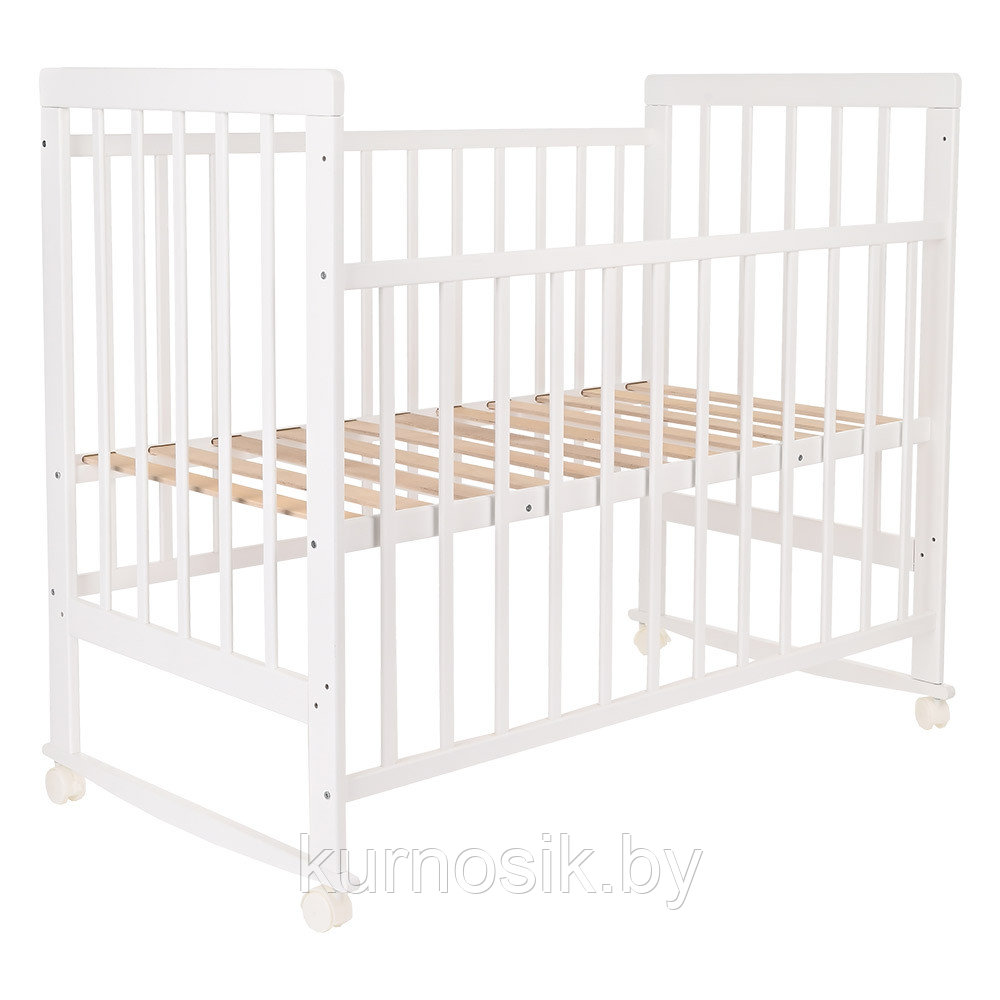 Кровать детская PITUSO Tip-Top колесо-качалка, Белый - фото 2 - id-p207521838