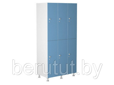 Шкаф для раздевалок WL 32-90 голубой/белый