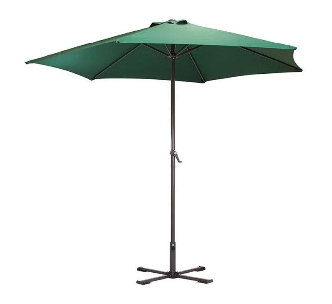 Зонт садовый ECOS GU-03 зеленый c подставкой - фото 1 - id-p207529783