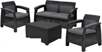 Комплект мебели Corfu Box Set (2 кресла, 1 скамья+столик)