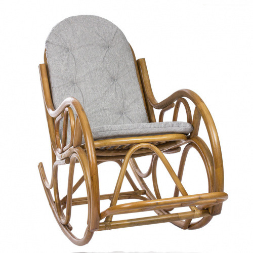 Кресло-качалка Classic коньяк с подушкой - фото 1 - id-p207530403