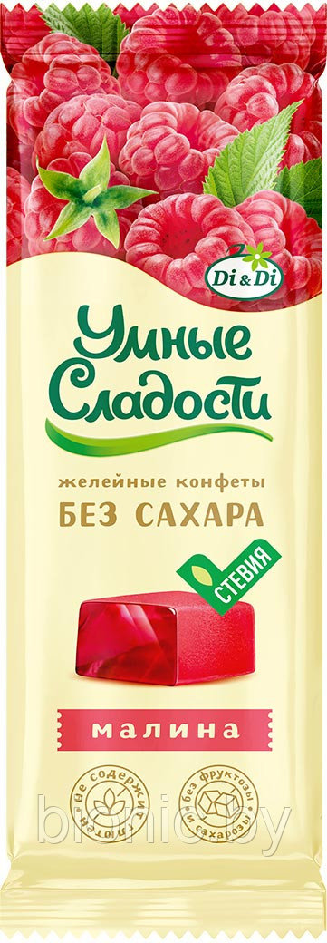 Конфеты желейные "Умные сладости" со вкусом Малины, 90гр 1/20 - фото 1 - id-p91521254