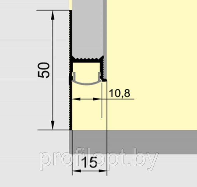 Теневой напольный плинтус KRAAB GIPPS 20 с подсветкой ЛЭД - фото 2 - id-p207548233